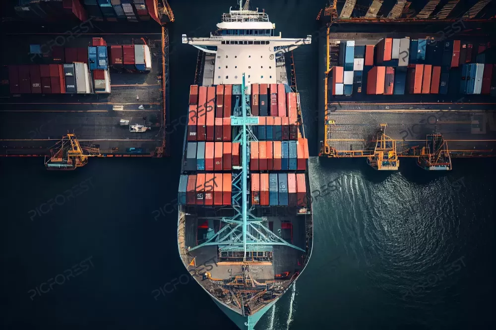 دانلود عکس کشتی بزرگ باربری با کانتینر